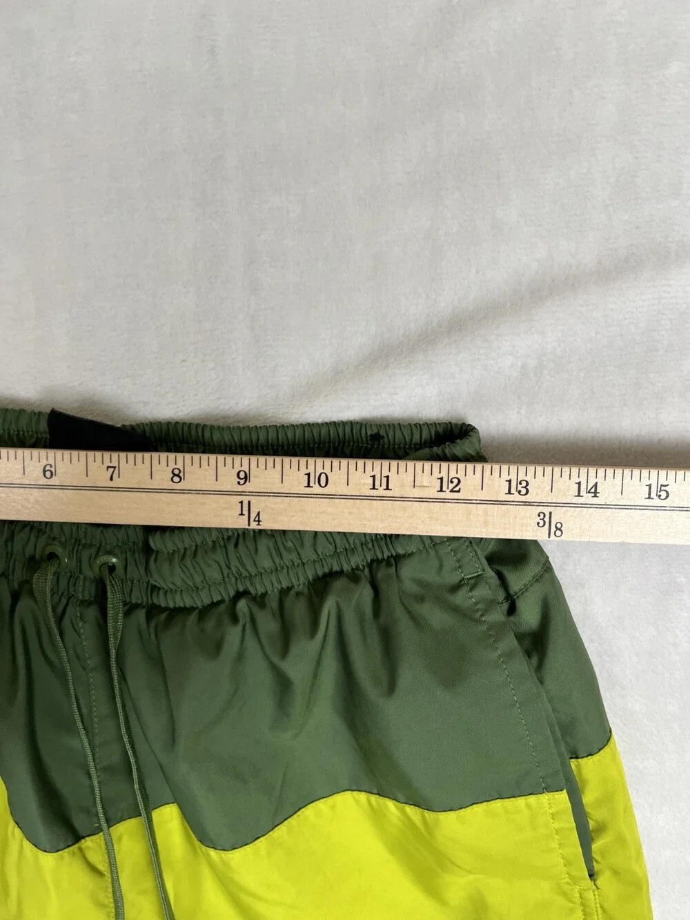 Vintage Nike City Edition Swim Trunk Shorts Size Small Green Color Block